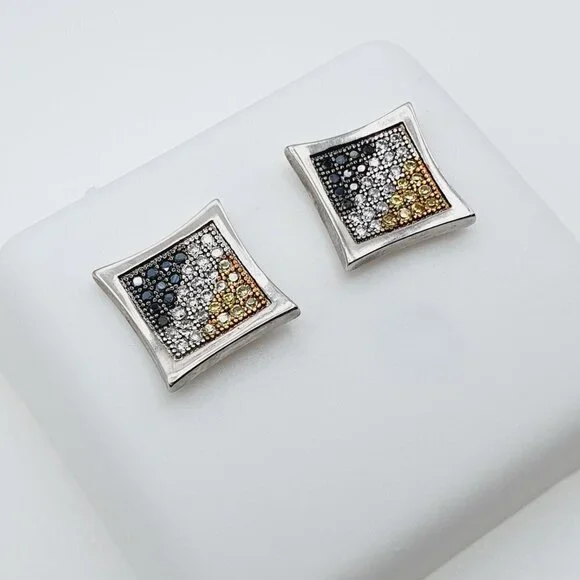 925 Sterling Silver Plated CZ Earrings, EVBRS688